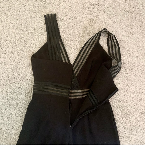 NASTY GAL Black Stretchy Fitted Jumpsuit Long Torso Cropped Pant - Picture 7 of 8